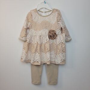 Kids lace dress with leggins marmellata